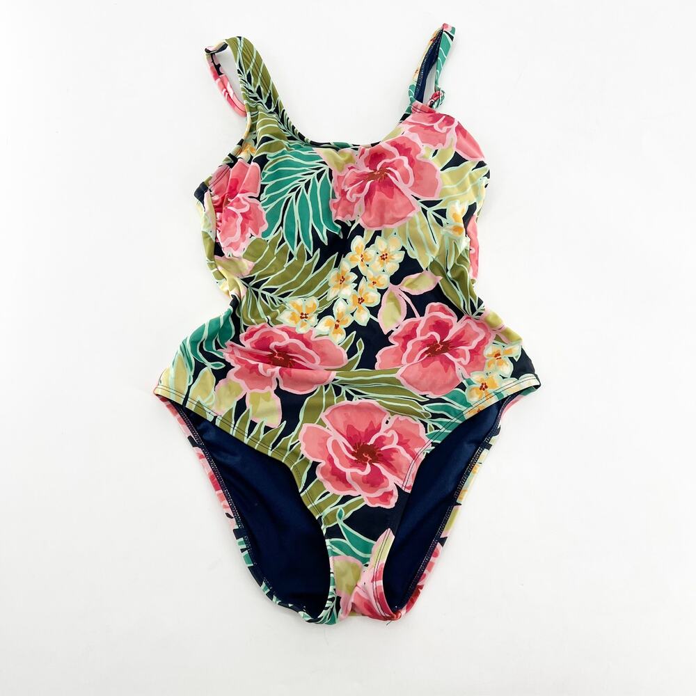 Hurley‎ Floral One Piece Swimsuit Green Size Medium